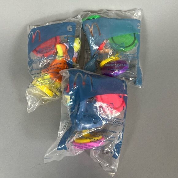 Lilo & Stitch Vintage Y2K McDonalds Happy Meal Toys (3) *SEALED* - Picture 2 of 8